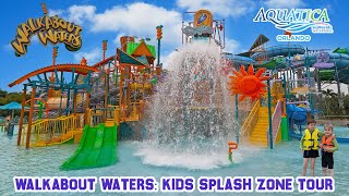 Walkabout Waters Splash Park Tour at Aquatica Water Park Orlando Jan 2023 4K [upl. by Hidie258]