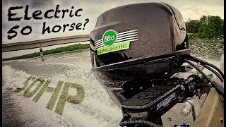 Elco 50hp electric outboard motor Review  TBNation  Tin Can Crew [upl. by Yirinec]