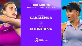 Aryna Sabalenka vs Yulia Putintseva  2024 Wuhan Round of 16  WTA Match Highlights [upl. by Kalikow]