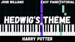 Harry Potter  Hedwigs Theme Easy Piano Tutorial [upl. by Werby]