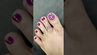 Easy toe nailart at home toenails toenailart easytoenailart shorts youtubeshorts easynailart [upl. by Wilde]