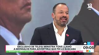 Tele13 La advertencia de Tohá a Monsalve previo a la incautación de su teléfono  Tu Día  Canal 13 [upl. by Celestyna665]