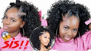 I TRIED FOLLOWING TheChicNatural 15MIN KNOTTED CURLY STYLE [upl. by Kim]