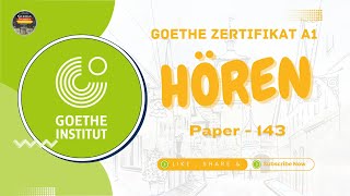 A1 Goethe Zertifikat Exam  Paper  143  Hören mit Lösungen  A1 Deutsch Sprache Prüfung [upl. by Tully]