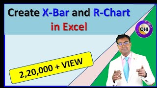 Create Control Charts XBar amp R Chart in Excel  Control Chart  SPC QualityHUBIndia [upl. by Gnof]