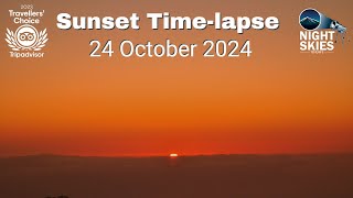 Sunset Timelapse 24 October 2024 [upl. by Atteyram661]