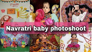 Latest Navratri theme baby photoshoot ideas 2024 । diy baby photoshoot ideas at home [upl. by Dasie]