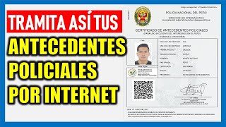 ¿Cómo sacar mis antecedentes policiales por Internet 2023 [upl. by Lleynod]