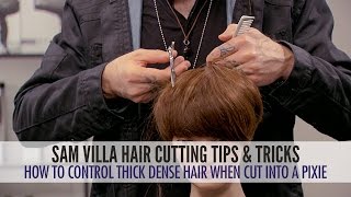 How To Control Thick Dense Hair When Its Cut Into a Pixie [upl. by Nabla389]