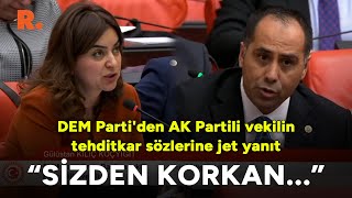 quotSizden korkan sizin gibi olsunquot DEM Partiden AK Partili Kıratlının tehditkar sözlerine jet yanıt [upl. by Dnomde262]