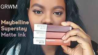 Maybelline Superstay Matte Ink Lipstick Swatches on Dark Skin Does it transfer [upl. by Ewer449]