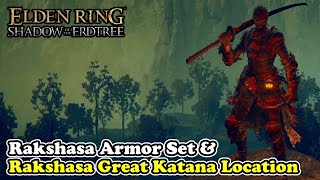 Rakshasa Armor Set amp Rakshasa Great Katana Location Elden Ring Shadow of the Erdtree DLC [upl. by Refotsirc111]