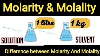 Difference Between Molarity And Molality [upl. by Eikcuhc588]