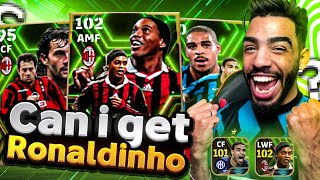 FINALLY RONALDINHO IS HERE 🔥 CAN I GET HIM  eFOOTBALL 24 mobile ITALIAN LEAGUE ATTACKERS [upl. by Einehpets]