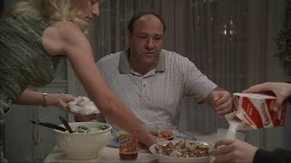 Tony Has Dinner With Carmela And AJ  The Sopranos HD [upl. by Wendie]