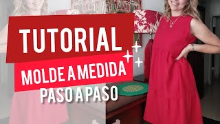 VESTIDO de Verano💃 en LINO  DIY  a tu MEDIDA  Red short dress 🔥 Tutorial [upl. by Claudia]