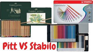 Stabilo Carbothello Pastel Pencils vs Faber Castell Pitt Pastel Pencils [upl. by Doolittle]