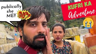 ITs a CRIME  KUFRI Adventure PARK SHIMLA me I SLAPPED my HUSBAND  Funkie Couple [upl. by Marozas]