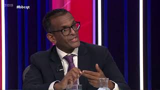 Anand Menon on BBC Question Time The cost of living and Brexit [upl. by Nnaaihtnyc]