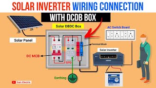 Solar Inverter Wiring Connection l Solar Panel DCDB Box Connection l OFF Grid Solar System Wiring [upl. by Yajiv729]