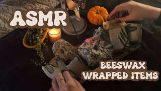 ASMR Unwrapping And Tapping On Beeswax Wrap Covered Items No Talking 🫶🏻🪷 [upl. by Trinette940]