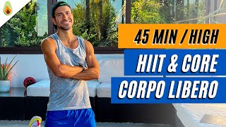 HIITampCORE  Corpo libero 45 minuti  Cotto al Dente [upl. by Lainahtan761]