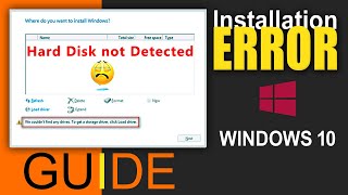 Hard disk not detected while installing windows 10  hard disk show nahi kar raha hai [upl. by Itnavart]