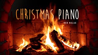 Instrumental Christmas Music with Fireplace amp Piano Music 247  Merry Christmas [upl. by Nofets]