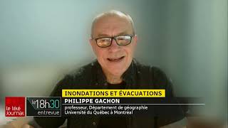 Des rivières qui débordent en plein été  entrevue avec un professeur de climatologie [upl. by Chabot]