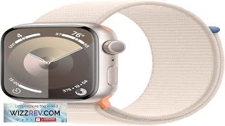 Apple Watch Series 9 GPS 45mm Smartwatch with Starlight Aluminum Case Review [upl. by Yelkao]