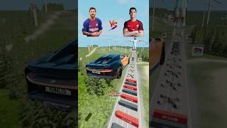 Messi Team vs Ronaldo Team Jump Challenge ⚽️ beamngdrive shorts football ronaldo messi keepup [upl. by Deehsar]