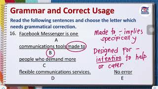 Grammar and Correct Usage  Part 4  Civil Service Exam [upl. by Suixela199]