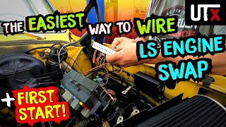 HOT AT ALL TIMES  How to wire an LS ENGINE swap the EASY WAY  Chevy C10 53 LS Swap  UTX [upl. by Imuy273]