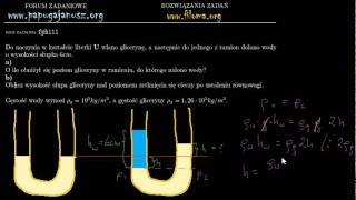 fph111  Naczynie w kształcie U  zadanie z fizyki  filomaorg [upl. by Occor]