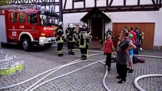 Großübung der Feuerwehr Wolfhagen an der Stadtkirche [upl. by Ibrahim]