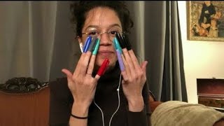 ASMR Tapping With Acrylic Nails marker caps ANGELICA ASMR REUPLOAD [upl. by Sisson653]