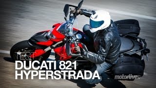 TEST  DUCATI HYPERSTRADA 821 [upl. by Aynatan640]