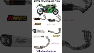 ZX10R Exhaust Sound 🔥 Comparison  Which Sound Best Arrow akrapovic scproject shorts spark [upl. by Aiyotal74]