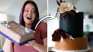 Turning a 20 Grocery Store Cake into a 500 Fall Wedding Cake [upl. by Esinaj254]