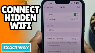 How to Connect to Hidden WiFi on Iphone  Full Guide [upl. by Alicul]