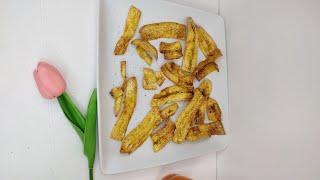 AIR FRYER PLANTAIN CHIPS❤️ CRUNCHY amp DELICIOUS😋 You will Never buy store plantain chips again [upl. by Egas807]