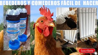 Como Hacer Bebederos y Comederos para pollos ideas [upl. by Specht]