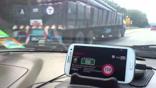 AES Speed Camera Detector Apps for Android on Samsung 3 Malaysia Highway [upl. by Furtek]