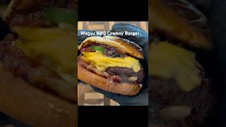 Smoked Wagyu bbq bacon jam cowboy burger burger bbqlife grill wagyu [upl. by Milano]