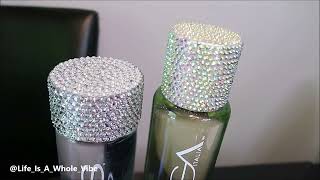 DIY SPARKLY RHINESTONE VOSS WATER BOTTLE amp VOGA WINE [upl. by Annaid]