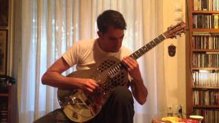 Johnie Thin on Brand New Aiersi DG04BC Tricone Resonator Guitar [upl. by Esilanna]