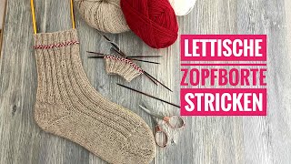 Lettische Zopfborte stricken [upl. by Payne]