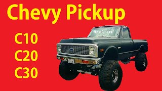 Lifted Chevy C30 4x4 Truck C10 1500 Pickup Video CK Classic Mudder [upl. by Ehcar514]