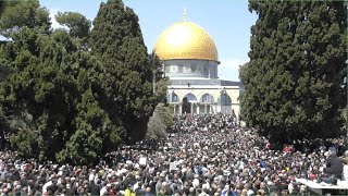 نقل شعائر خطبة وصلاة الجمعة من المسجد الأقصى المبارك Live broadcast from the blessed AlAqsa Mosque [upl. by Stephan797]