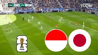 Indonesia vs Japan 04  World Cup 2026 Asia Qualifier  Match Highlight  Video Game Simulation [upl. by Eilerua]